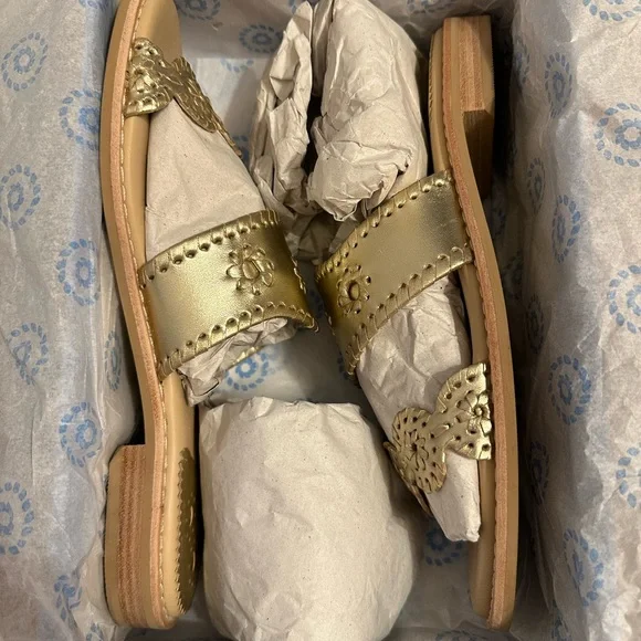 Jack Rogers Caroline Flat Sandal - Gold - Picture 2 of 4